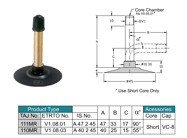 Rubber Base Tube Valves